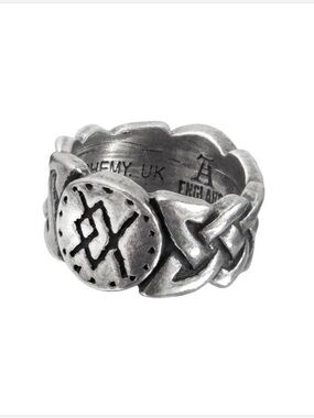 Viking Virility Ring Bind Rune Nordic Ring size 9.5 Alchemy Gothic made in UK